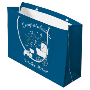 Sacola Para Presentes Grande Chá de fraldas de Cães Scoceses Puppy Scottish T