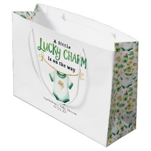 Sacola Para Presentes Grande Chá de fraldas de Charm Lucky Bag Gift