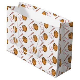 Sacola Para Presentes Grande Chá de fraldas do Little Rookie Boy do Baseball Sp