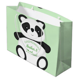 Sacola Para Presentes Grande Chá de fraldas do Urso Panda