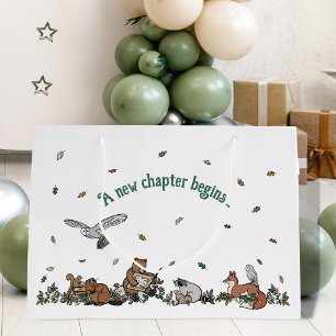 Sacola Para Presentes Grande Chá de fraldas do Woodland Storybook