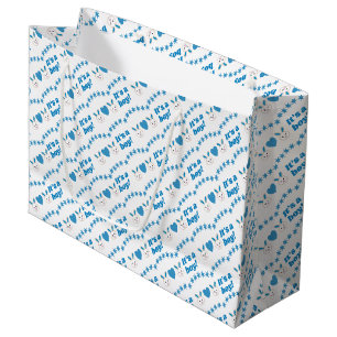 Sacola Para Presentes Grande Chá de fraldas É um coelho azul Grande Saco de Pre