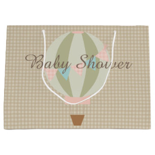 Sacola Para Presentes Grande Chá de fraldas lindo do ponto morto do balão de
