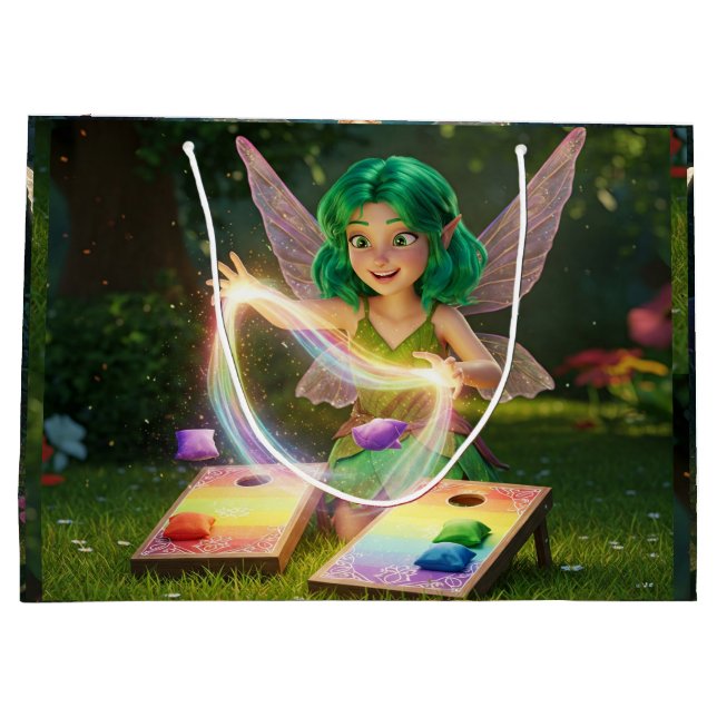 Sacola Para Presentes Grande Chá de Noiva Fada de Festas  (Verso)