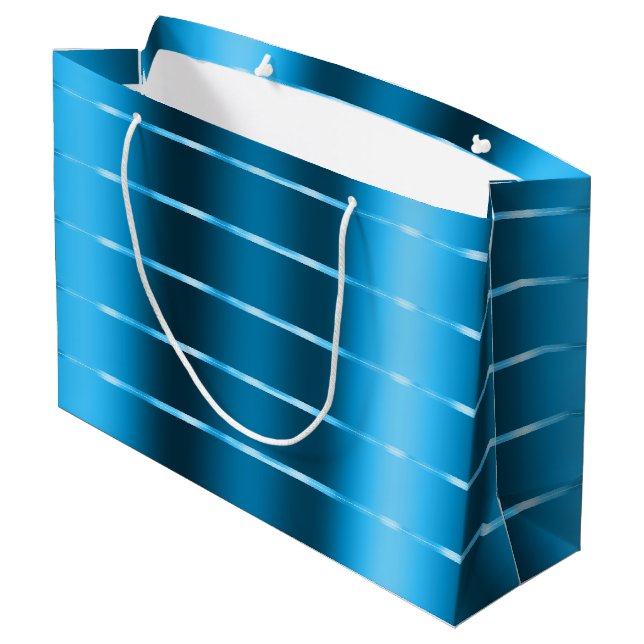 Sacola Para Presentes Grande Chá de Noiva Fita Azul Royal (Verso inclinado)