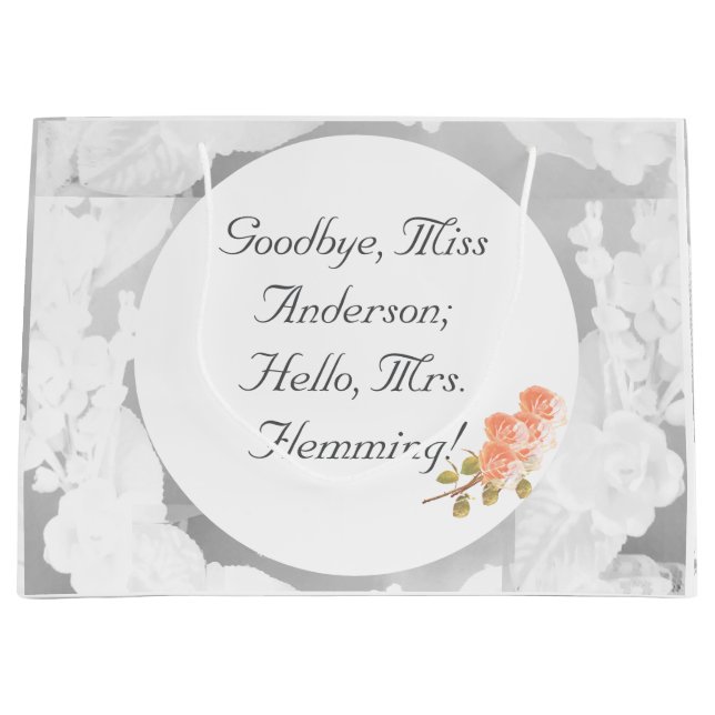 Sacola Para Presentes Grande Chá de Noiva Personalizável (Frente)