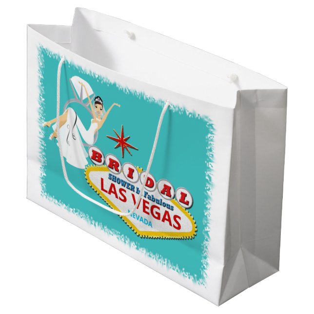 Sacola Para Presentes Grande Chá de panela em Las Vegas Gift Bag (Frente inclinada)