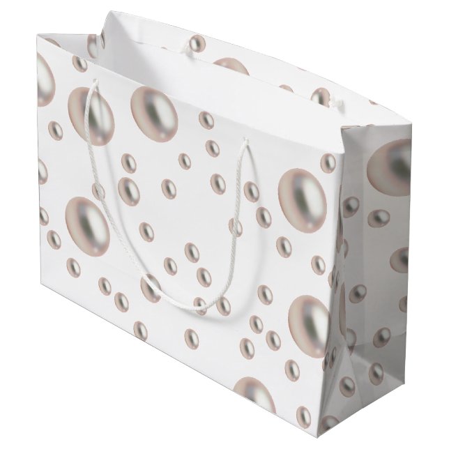 Sacola Para Presentes Grande Chá de panela Pearlsa e Prosecco (Verso inclinado)