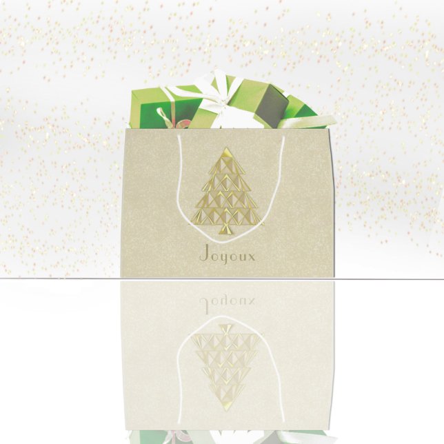 Sacola Para Presentes Grande Champaing Joyoux Noel Gift Bag (Criador carregado)