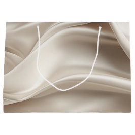 Sacola Para Presentes Grande Champanhe Dourado Romântico Satin