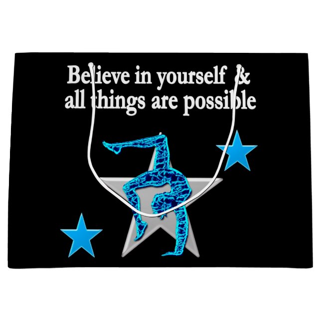 SACOLA PARA PRESENTES GRANDE CHAMPIÃO GIMNÁSTICA INCRÍVEL (Frente)