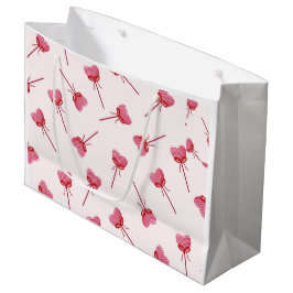 Sacola Para Presentes Grande Chaveiro de Padrão de Arco Vermelho Encantador