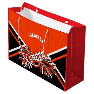 Sacola Para Presentes Grande Cheerleaderes - Vermelho, Branco e Preto - Grande