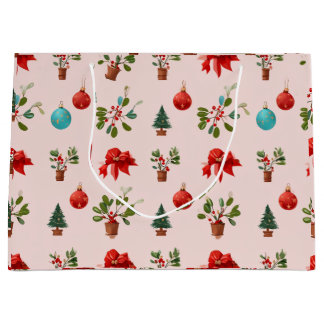 Sacola Para Presentes Grande Cheio de arte da atmosfera natalícia