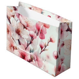 Sacola Para Presentes Grande Cherry Blossom