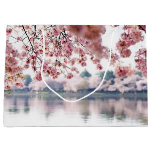 Sacola Para Presentes Grande Cherry Blossoms