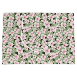 Sacola Para Presentes Grande Cherry Blossoms Floral