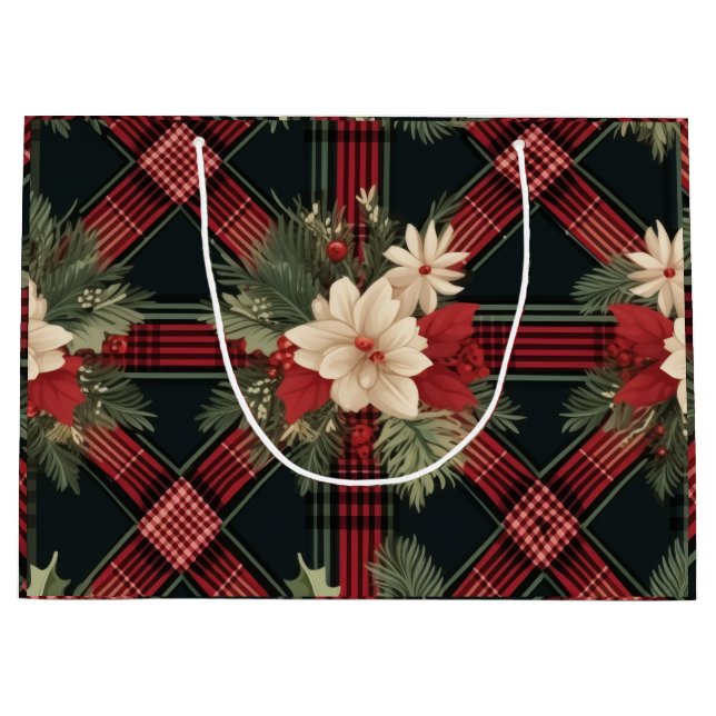 Sacola Para Presentes Grande "Chic Check Gift Bag" (Frente)