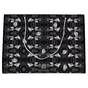 Sacola Para Presentes Grande Chihuahua e Diamantes