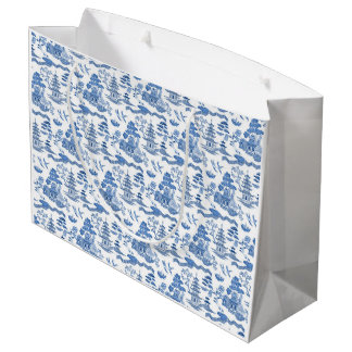 Sacola Para Presentes Grande Chinoiserie Blue Willow