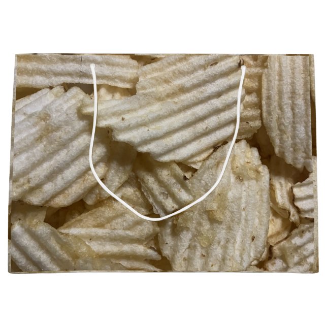 Sacola Para Presentes Grande Chips de batata (Frente)