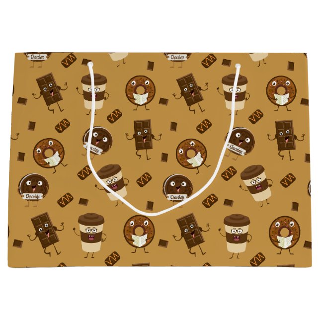 Sacola Para Presentes Grande Chocolate Treats Gift Bag (Frente)