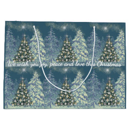 Sacola Para Presentes Grande Christmas Gift Bag Winter Wonderland 