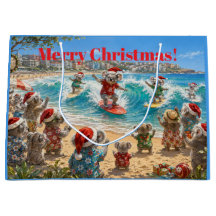 Christmas Koalas Surfing Bondi Beach