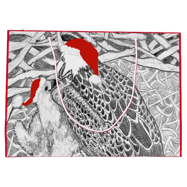 SACOLA PARA PRESENTES GRANDE CHRISTMAS NEST HARRIET + M PAI DOMÉSTICO + FILHA (Verso)