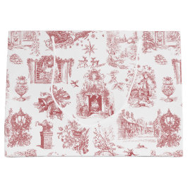 Sacola Para Presentes Grande Christmas Party Chinoiserie