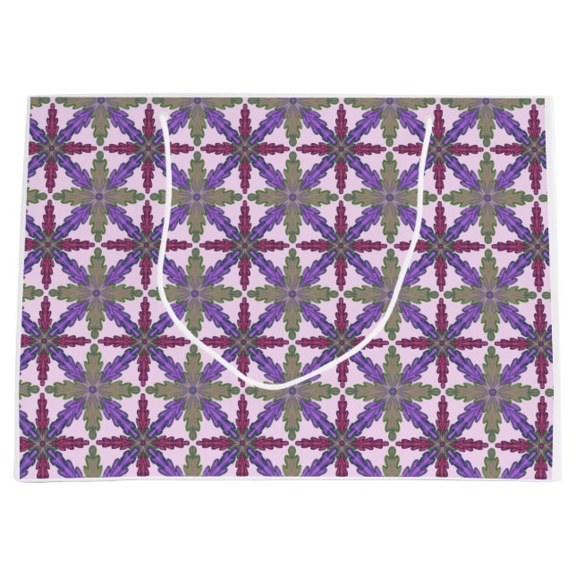 Sacola Para Presentes Grande Christmas Poinsettia Stars gift bag Large (Frente)