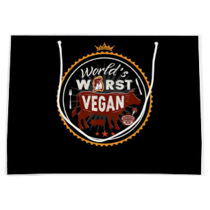 Sacola Para Presentes Grande Churrasco De Carne Vegan Pior Do Mundo Vovês