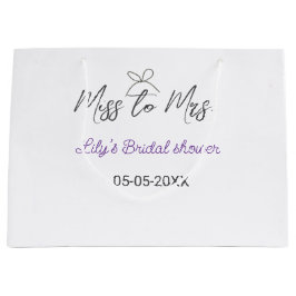 Sacola Para Presentes Grande Chuva de presentes de Miss para Mrs adicionar nome