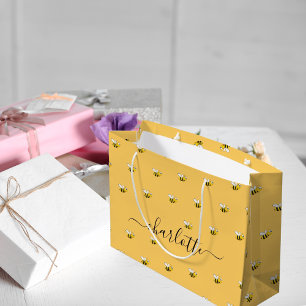 Sacola Para Presentes Grande Chuva de presentes de noiva cute felizes abelhas m