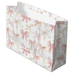 Sacola Para Presentes Grande Chuva de Rosa Menina Bebê Arcos Rosa