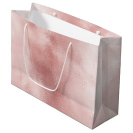 Sacola Para Presentes Grande Chuveiro de Noiva Rosa Bege Glam Feminino