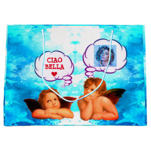 Sacola Para Presentes Grande CIAO BELLA Cherub Angels personalizados