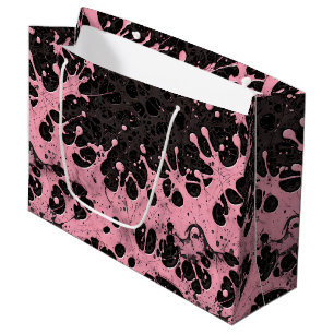 Sacola Para Presentes Grande Cinza Gótico - Cinza Cor-de-Rosa - Cinza