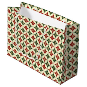 Sacola Para Presentes Grande Círculos em floco de neve-4-GIFT BAG L