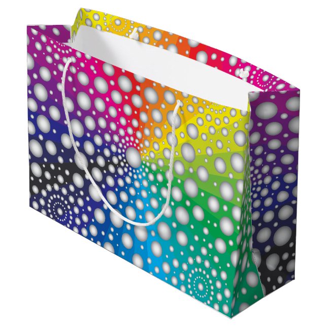 Sacola Para Presentes Grande Círculos Mandala 2 (Verso inclinado)