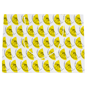 Sacola Para Presentes Grande Citrus Lemon Multi-presente grande