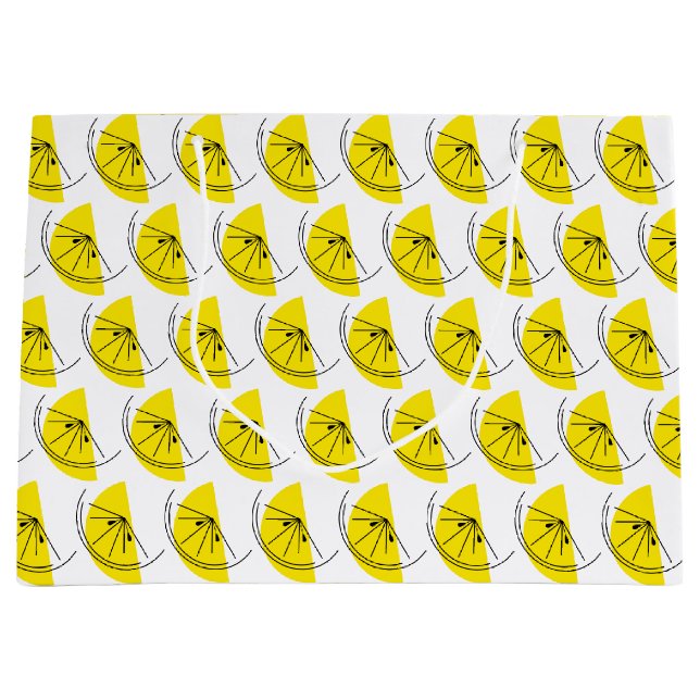 Sacola Para Presentes Grande Citrus Lemon Multi-presente grande (Frente)