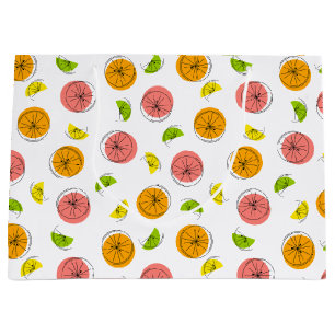 Sacola Para Presentes Grande Citrus Multi-dom Grande