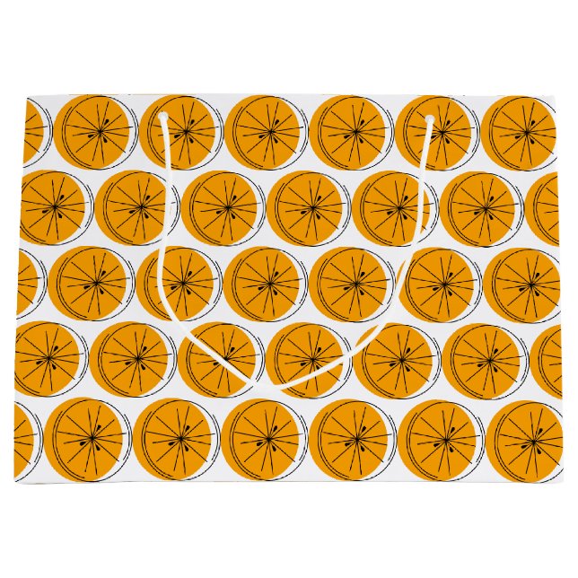 Sacola Para Presentes Grande Citrus Orange Multi-dom Grande (Frente)