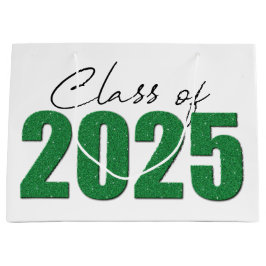 Sacola Para Presentes Grande Classe de brilho verde de 2025