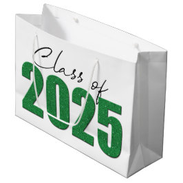 Sacola Para Presentes Grande Classe de brilho verde de 2025