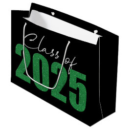 Sacola Para Presentes Grande Classe de brilho verde de 2025