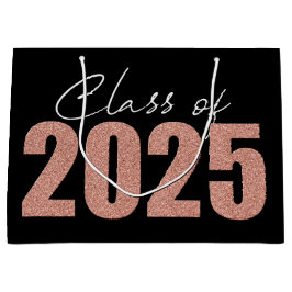 Sacola Para Presentes Grande Classe de Largura Dourada de rosa de 2025