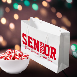 Sacola Para Presentes Grande Classe superior personalizada da letra de bloco de