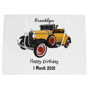 Sacola Para Presentes Grande Classic yellow car 1931
